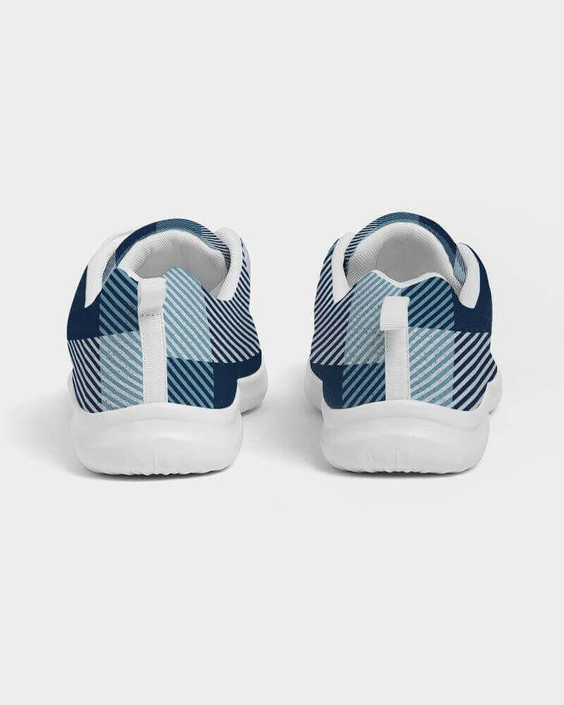 blue plaid canvas sneakers