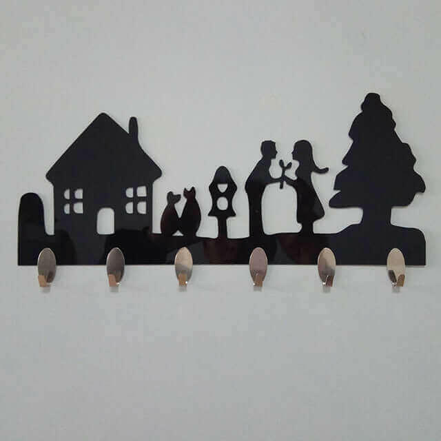 1 Set 6PC Hook Wall Stickers Decorative Home