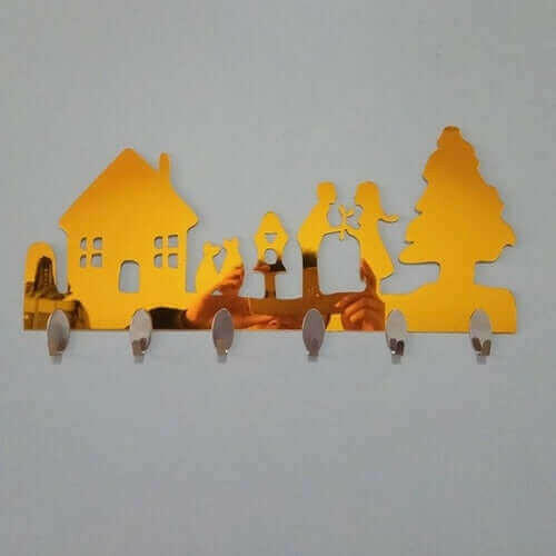 1 Set 6PC Hook Wall Stickers Decorative Home