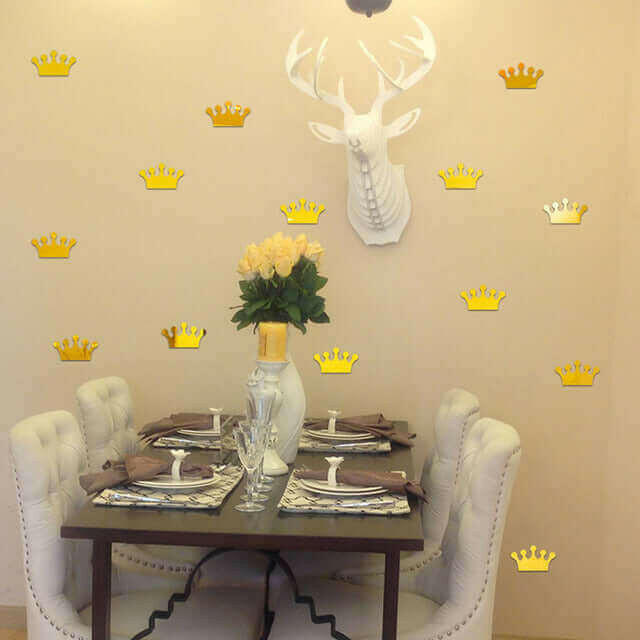 1 set (18 pieces) mirror wall sticker 3D Acrylic