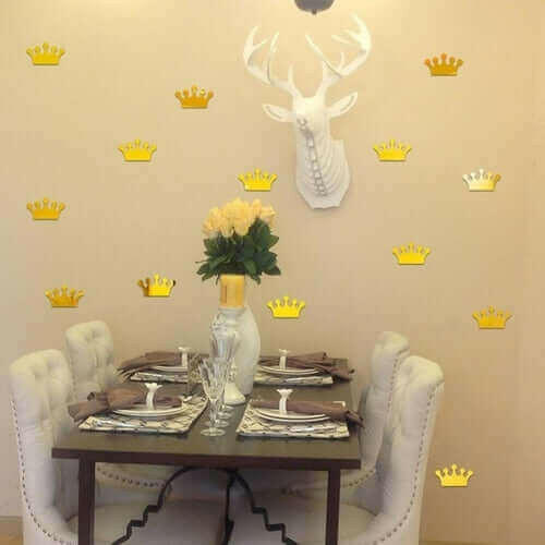 1 set (18 pieces) mirror wall sticker 3D Acrylic