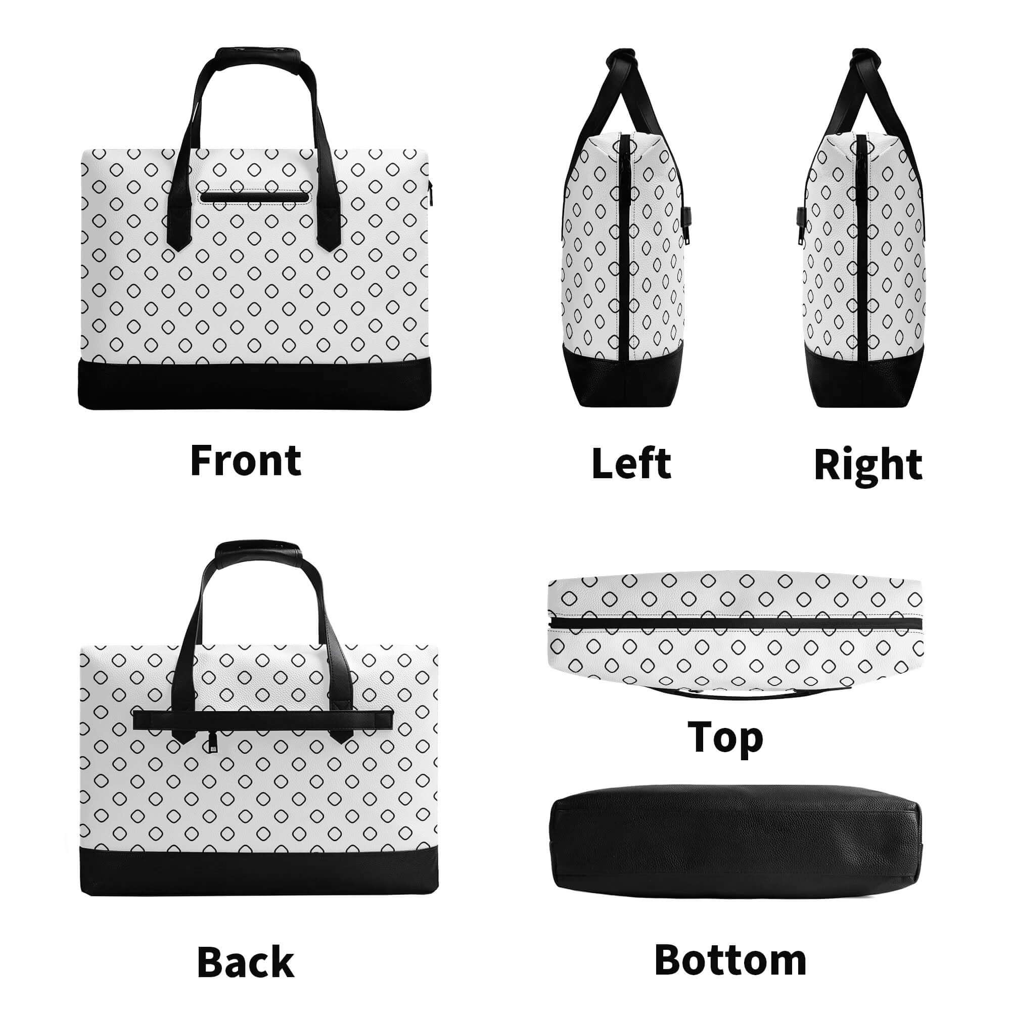 Mens PU Leather Briefcase Waterproof Business Bag