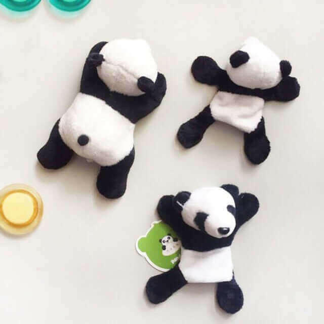 1Pc Panda Fridge Sticker Cute Soft Plush Panda