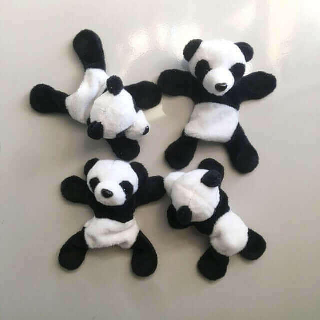 1Pc Panda Fridge Sticker Cute Soft Plush Panda