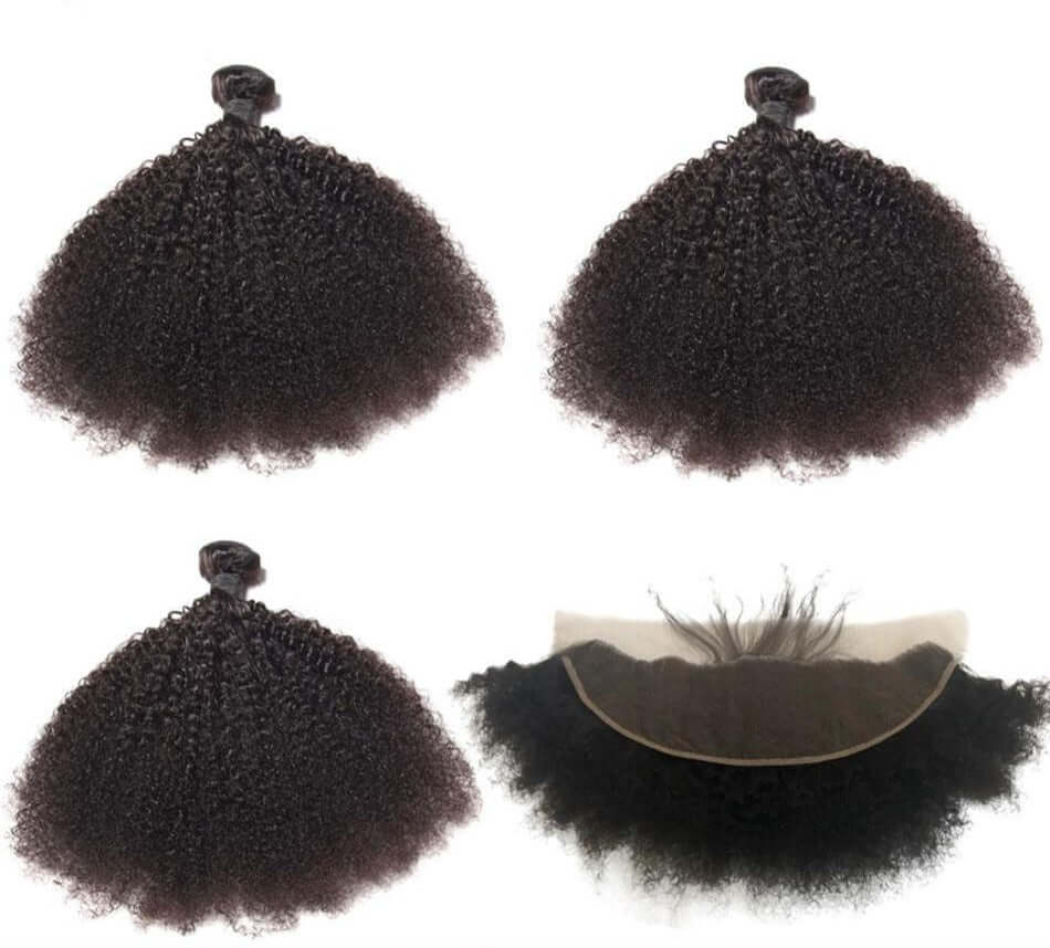 10A Grade Afro Kinky Curly Weave & Closures