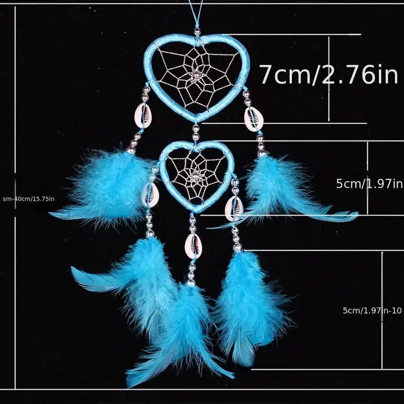 Heart-Shaped Dream Catcher with Feathers