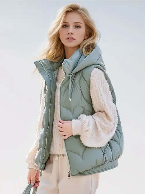 Puffer vest with Hoodie