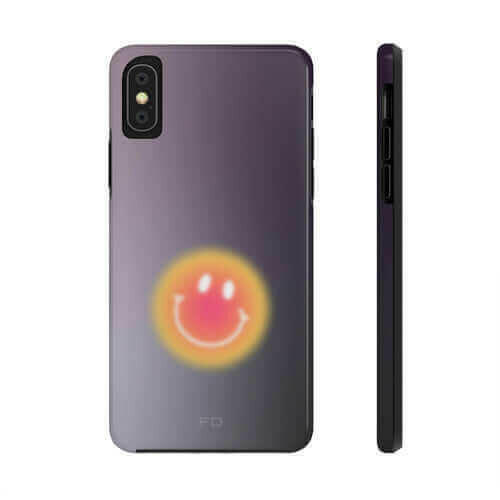 Smiley Face Tough Case - Best iPhone Case with Wireless Charging