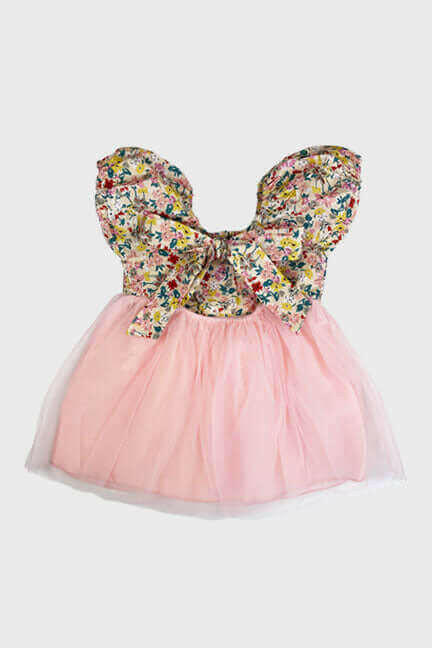 waverly tie back dress || pink floral