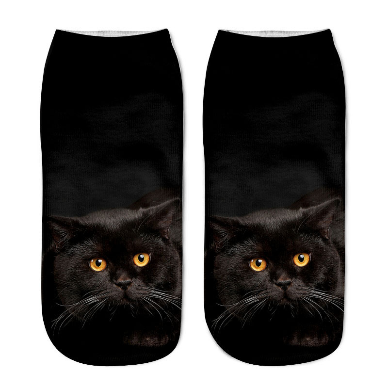 Cute Cat Series 3D Digital Print Socks for Kids