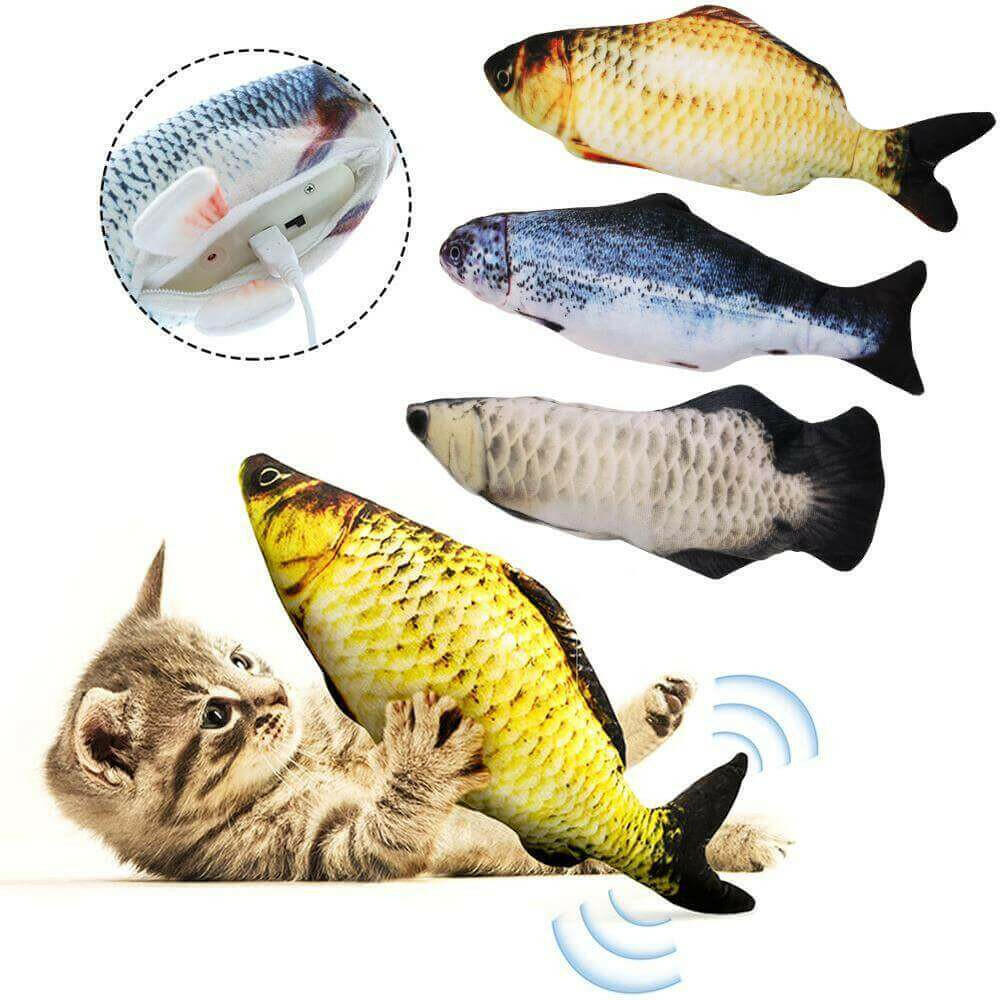 Electronic Pet Cat Toy Electric USB Charging Simulation Fish Toys