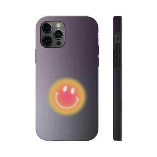 Smiley Face Tough Case - Best iPhone Case with Wireless Charging