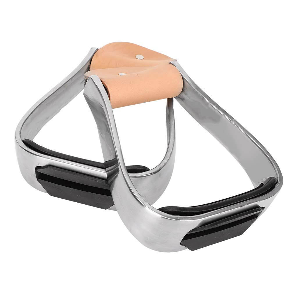 Aluminum Western Horse Stirrups with Rubber Foot Pads