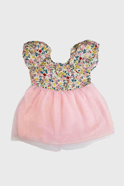 waverly tie back dress || pink floral