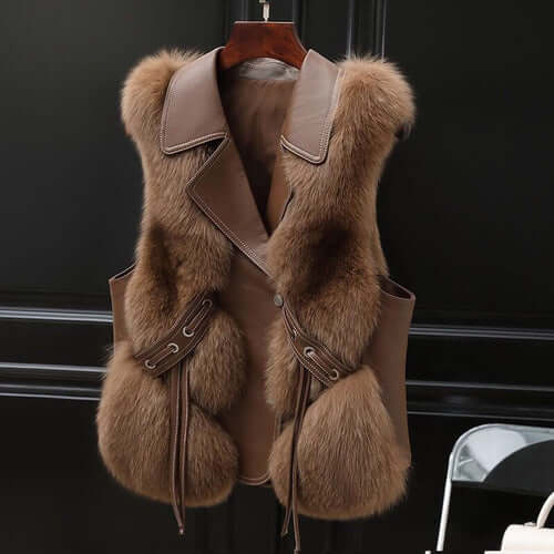 Fur Vest Short Coat Autumn And Winter New Patchwork Winter Fox Fur