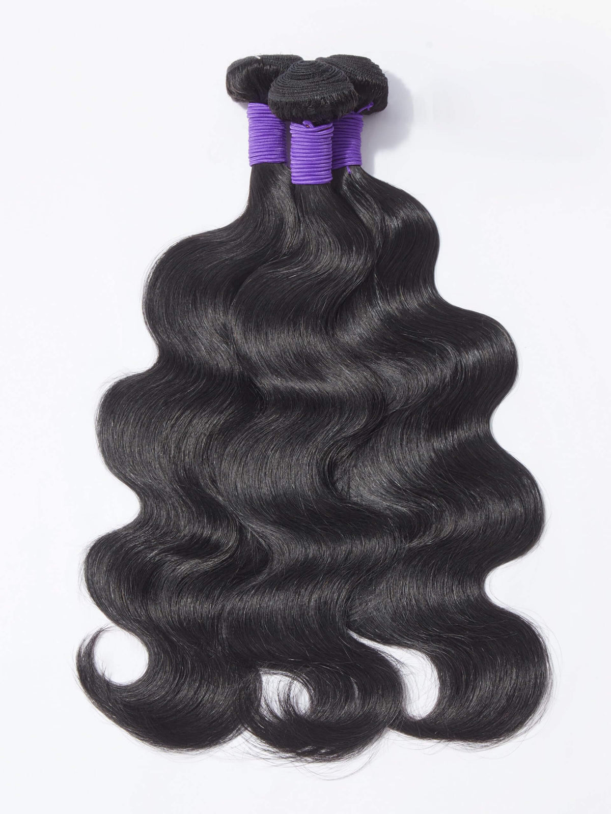 LUVME Body Wave Human Hair Bundles – 14, 16 & 18 Inches, Natural Black