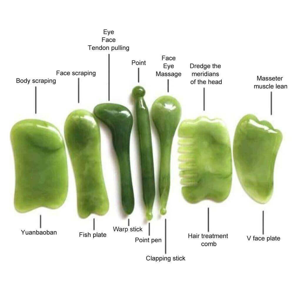 7Pcs Gua Sha beauty equipment Massaging Tools Gua Sha Scraping Boards