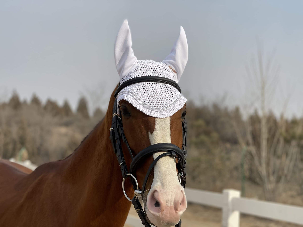 TGW RIDING Pony Fly Bonnet - White