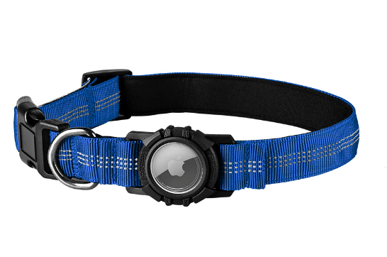 Reflective Dog Collar with Apple AirTag Holder
