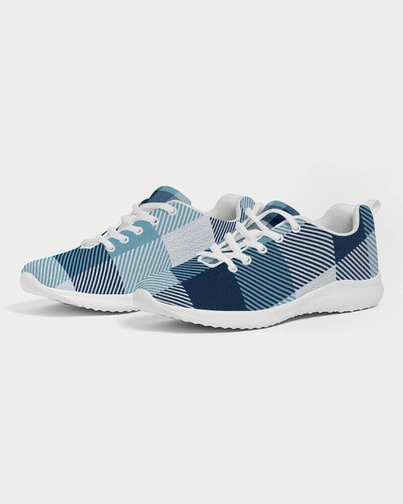 blue plaid canvas sneakers