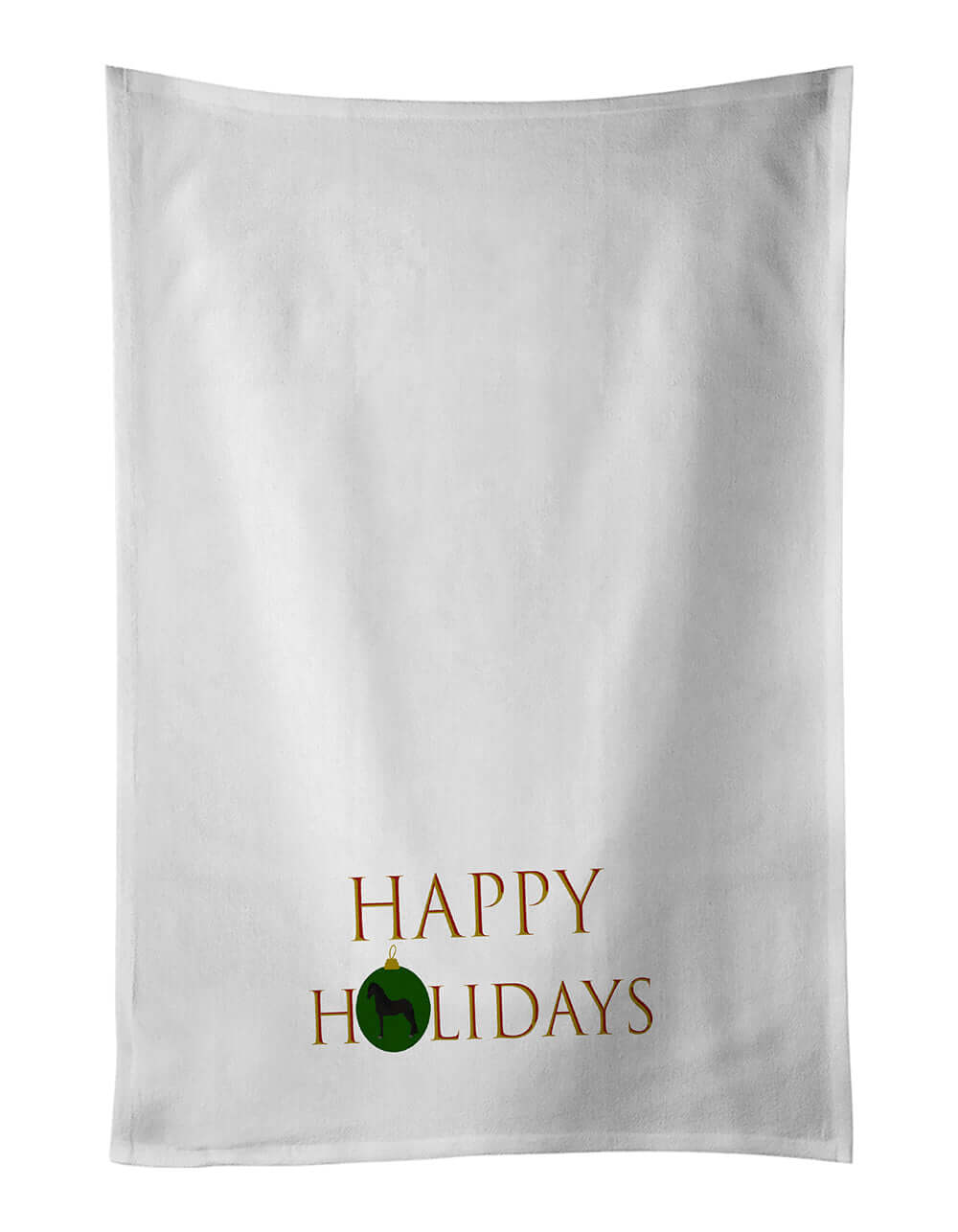 Friesian Horse Happy Holidays Cotton Kitchen Towels - Set of 2