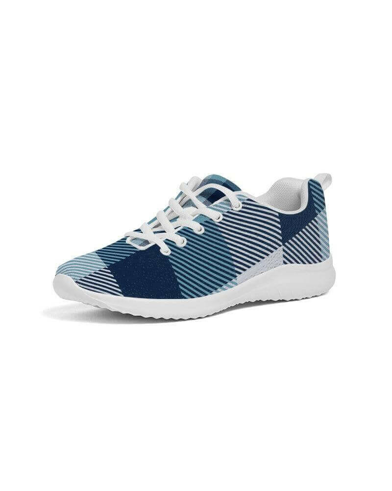blue plaid canvas sneakers