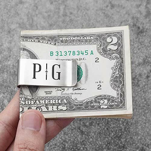 Personalized Metal Money Clip, Engraved Anniversary Gift for Dad