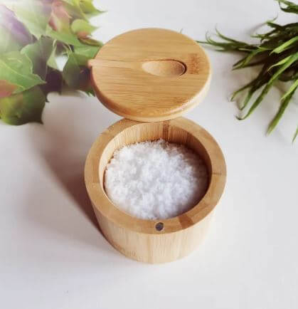 Bamboo Seasoning Container with Spoon
