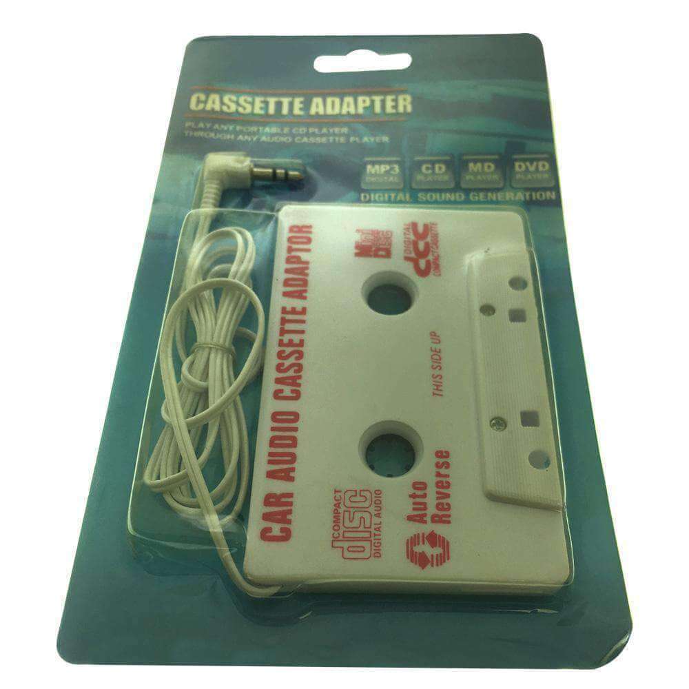Car Cassette Tape Deck Adapter Compatible 3.5mm Jack Audio MP3/CD