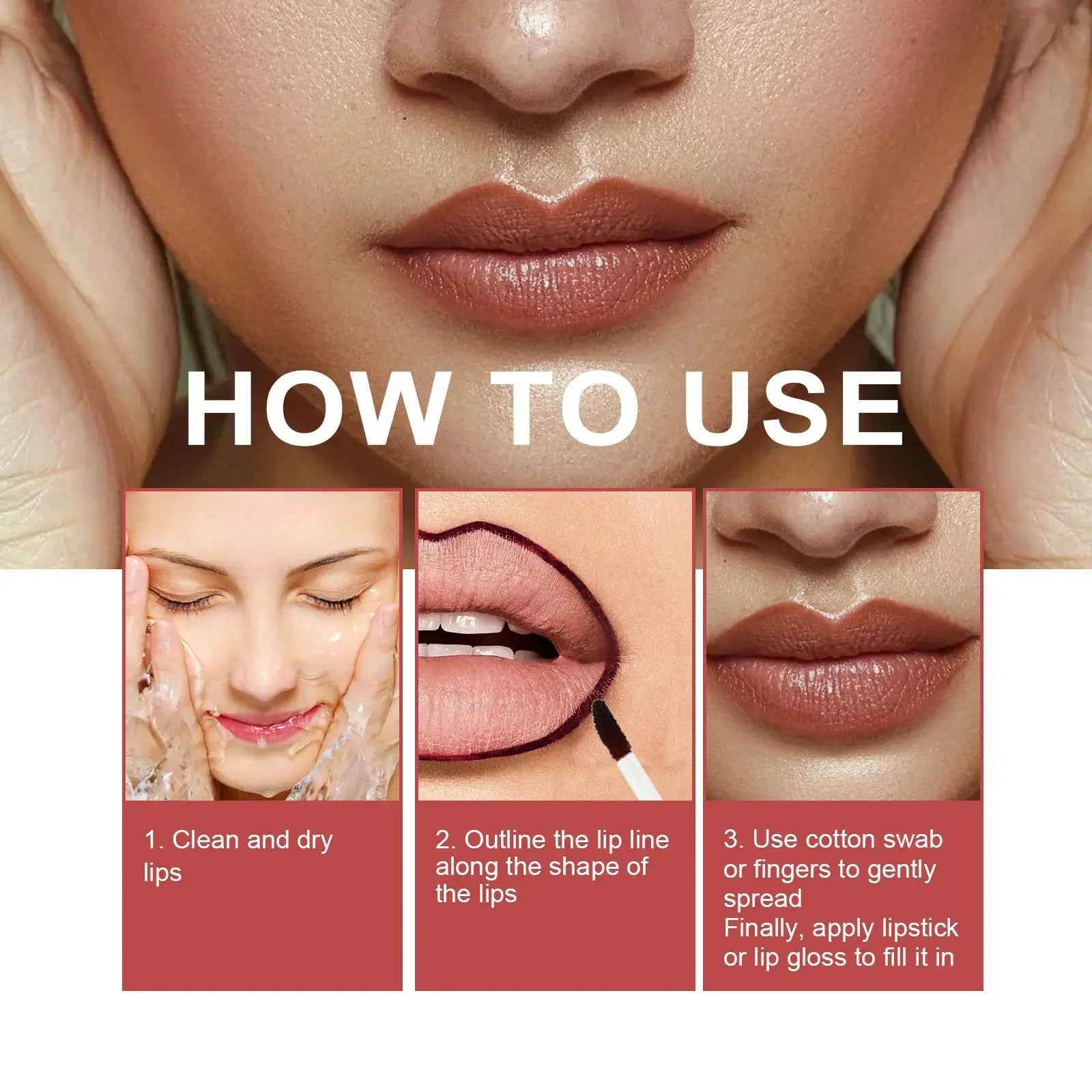 EELHOPE Makeup Lip Liner Lasting Color Waterproof Sweatproof Brighten Lip Tone Nourishing Plumping Peeling Off Tattoo Lip Liner