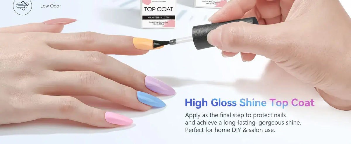 Makartt No-Wipe Gel Top Coat, 2 × 10 ml