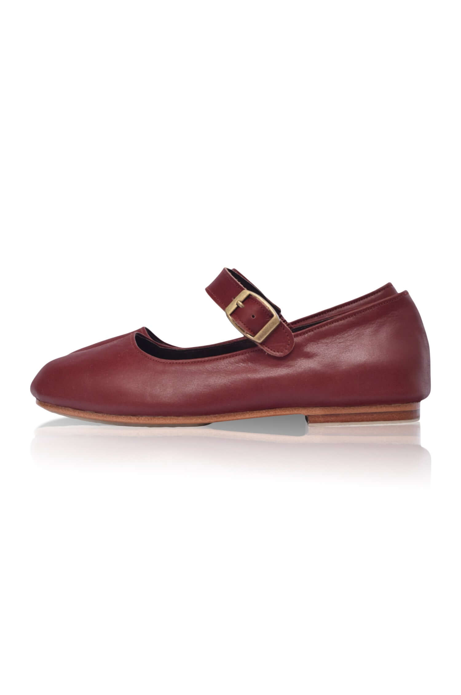 Belle Rose Mary Jane Leather Flats