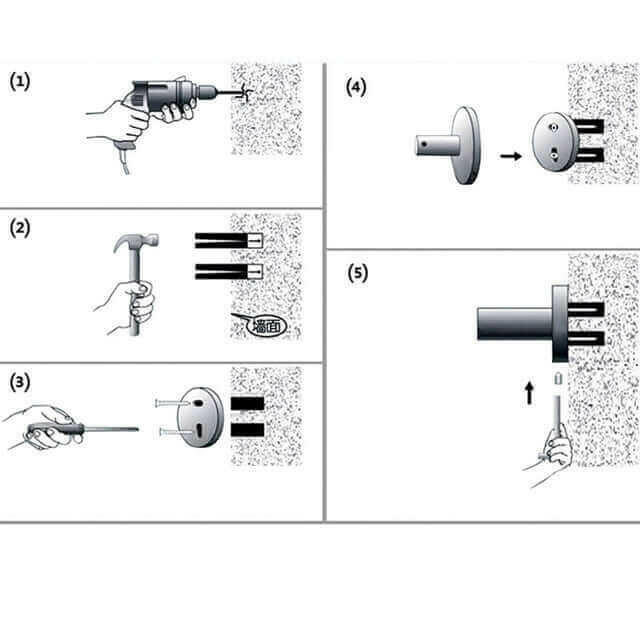 DIY Towel Wall Hook Bathroom Kitchen Door Clothes