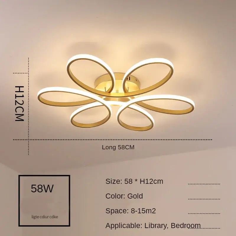 VETRULUS Flower LED Ceiling Light, 58 cm, Style A or B