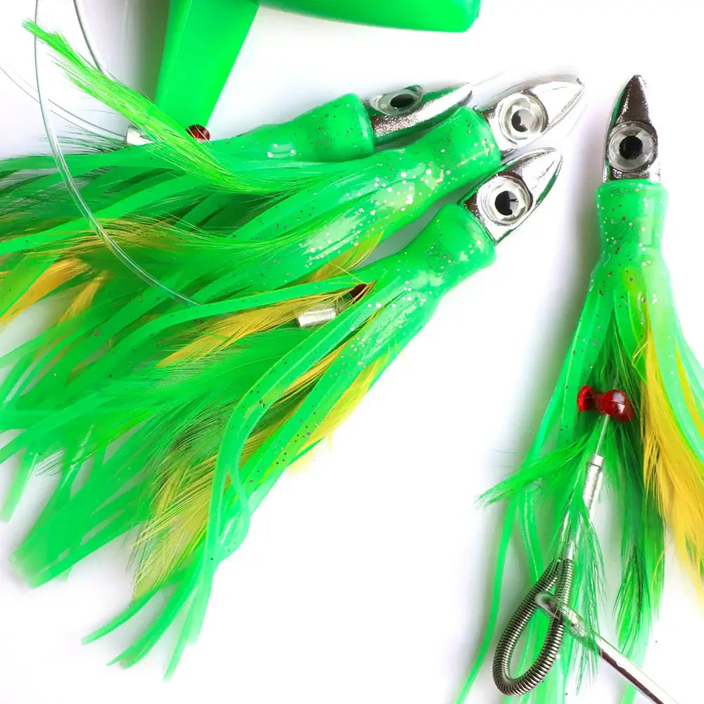 Kmucutie One Set of seawater Big Game Fishing Bait Marlin Tuna Trolling Lures with Bag Fishing Tackle