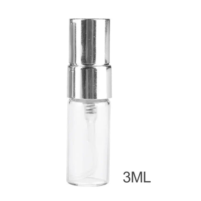 100pcs/lot 3ml Travel Portable Glass Perfume Bottle Mini Empty Transparent Glass Refillable Perfume Atomizer Bottle Container