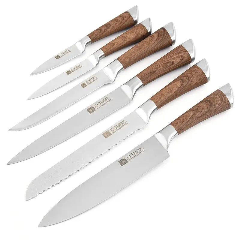 Premium Stainless Steel Knife Set - 6 Pcs Essential Knives