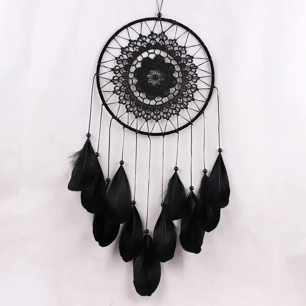 black white dream catcher wall decor