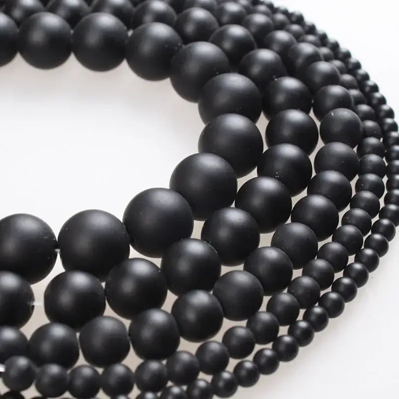 black agate onyx beads