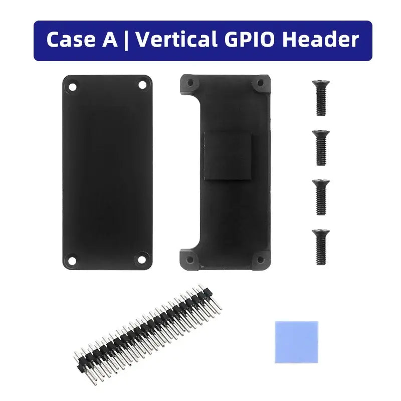 Raspberry Pi Zero 2 W Aluminum Case CNC Armored Shell with Heatsink GPIO Header Passive Cooling Case for Pi Zero 2 W / W / 1.3