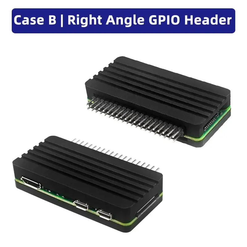 Raspberry Pi Zero 2 W Aluminum Case CNC Armored Shell with Heatsink GPIO Header Passive Cooling Case for Pi Zero 2 W / W / 1.3