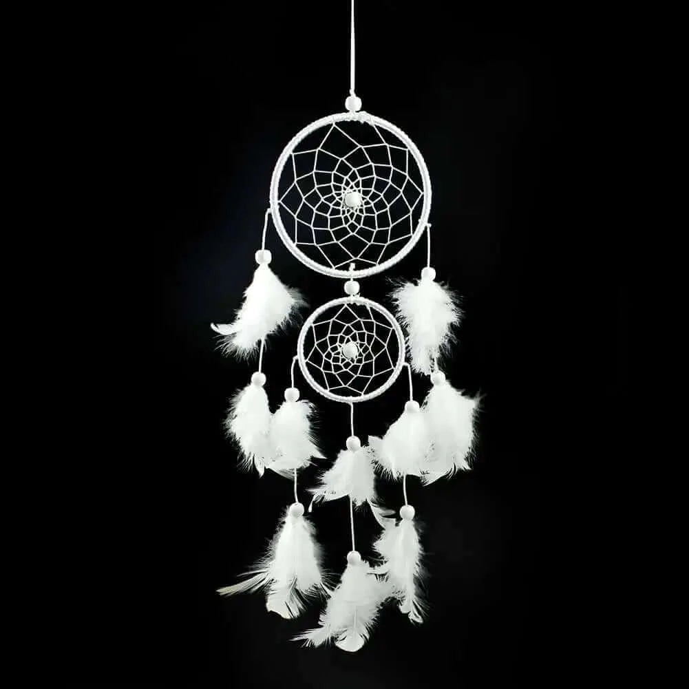 Wind Chimes Handmade Dream Catcher Net With Feathers Wall Hanging Dreamcatcher Craft Gift Christmas Decoration For Home