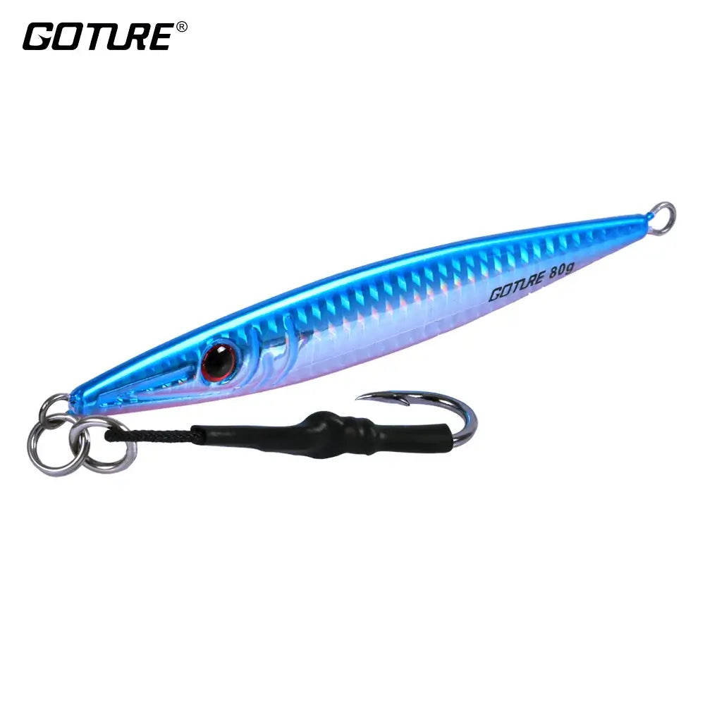 Goture 1PC Saltwater Metal Fishing Lure Jig Spoon 80g 100g 150g 200g