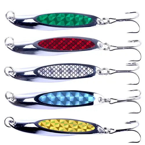 INFOF 5-pieces Spoon Bait Fishing Lure 21g/0.73oz Metal Hard Bait