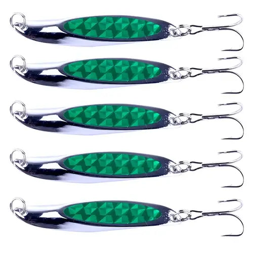 INFOF 5-pieces Spoon Bait Fishing Lure 21g/0.73oz Metal Hard Bait