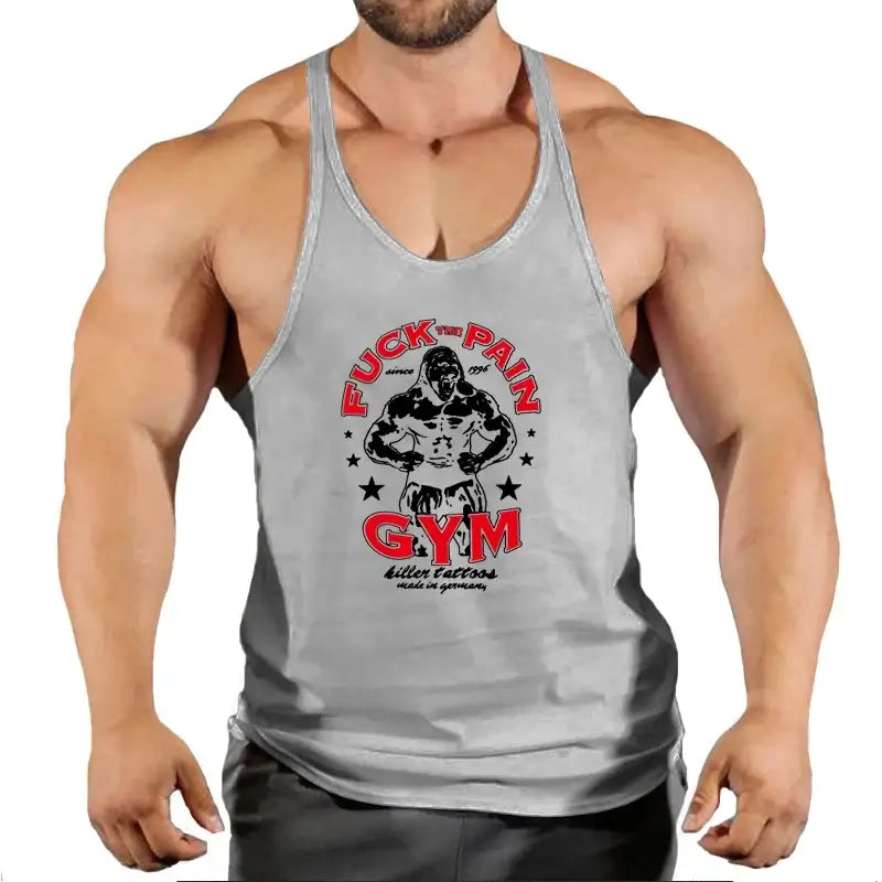 New Arrivals Bodybuilding stringer tank top man Cotton Gym sleeveless shirt men Fitness Vest Singlet sportswear workout tanktop