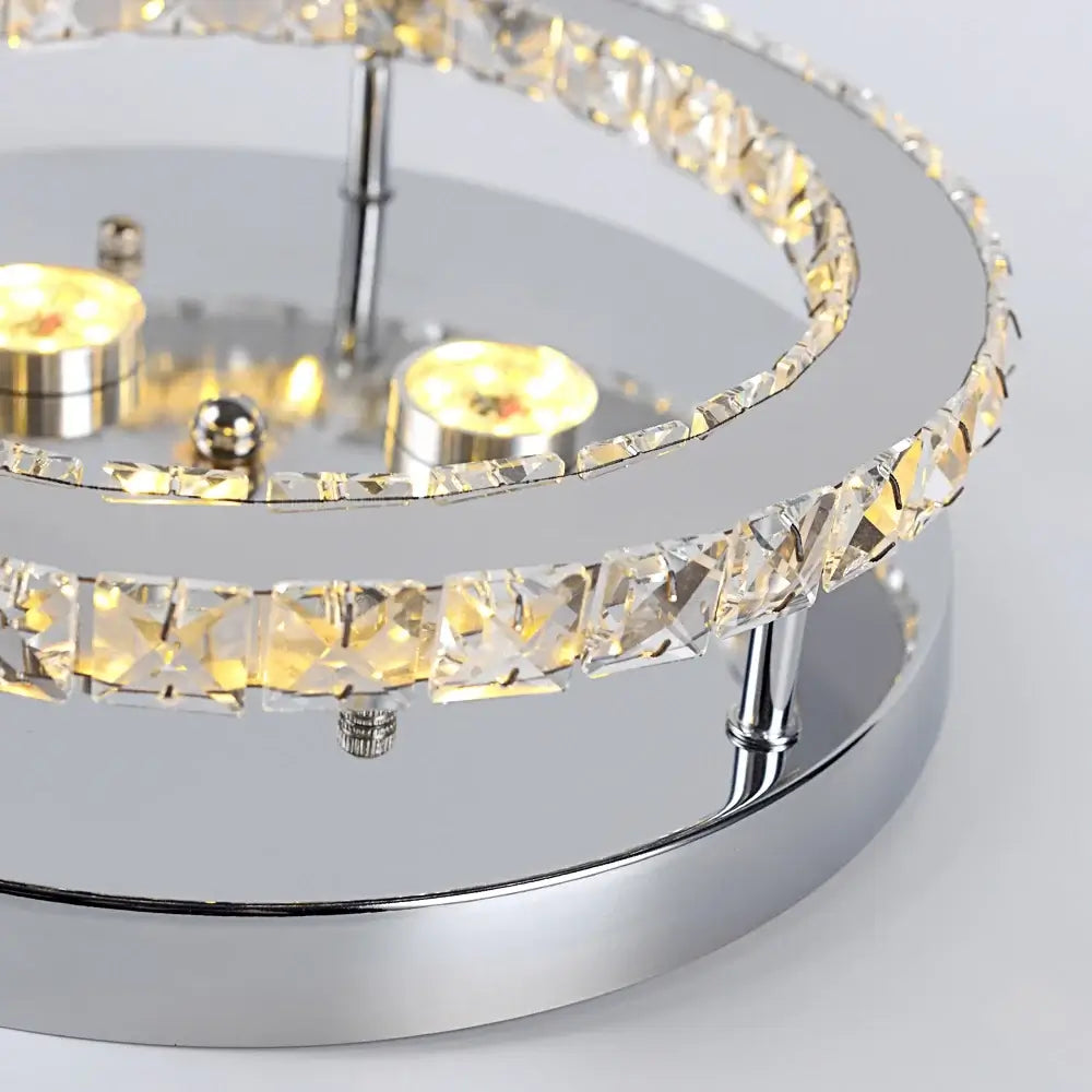 Modern Crystal LED Flush-Mount Ceiling Light