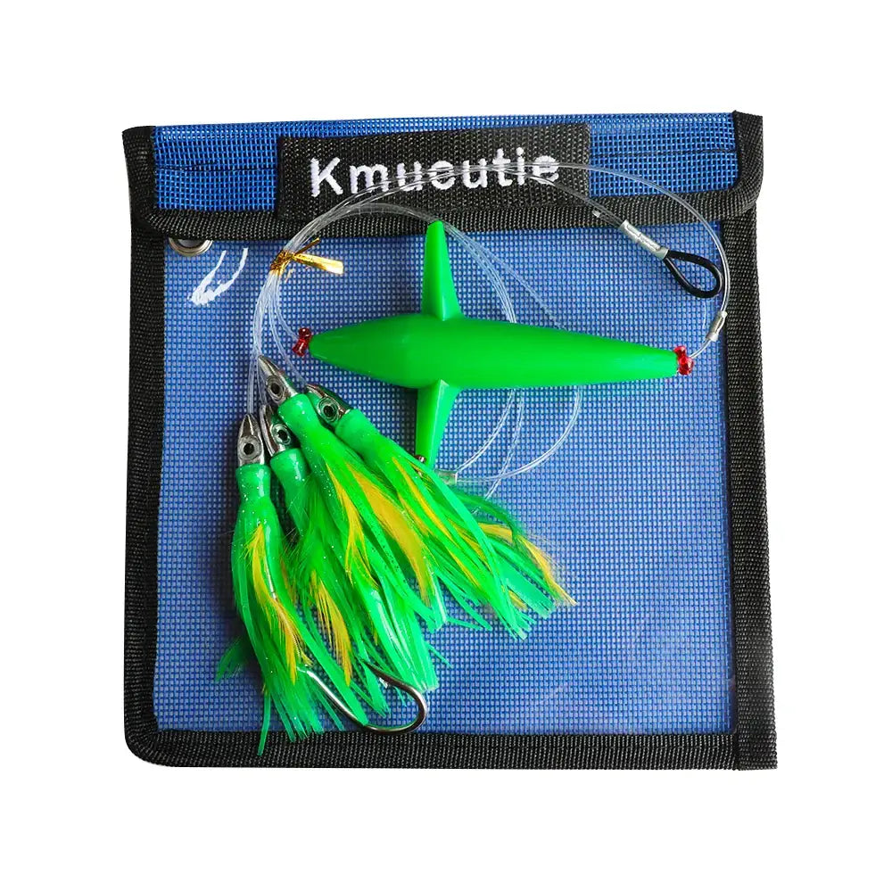 Kmucutie One Set of seawater Big Game Fishing Bait Marlin Tuna Trolling Lures with Bag Fishing Tackle