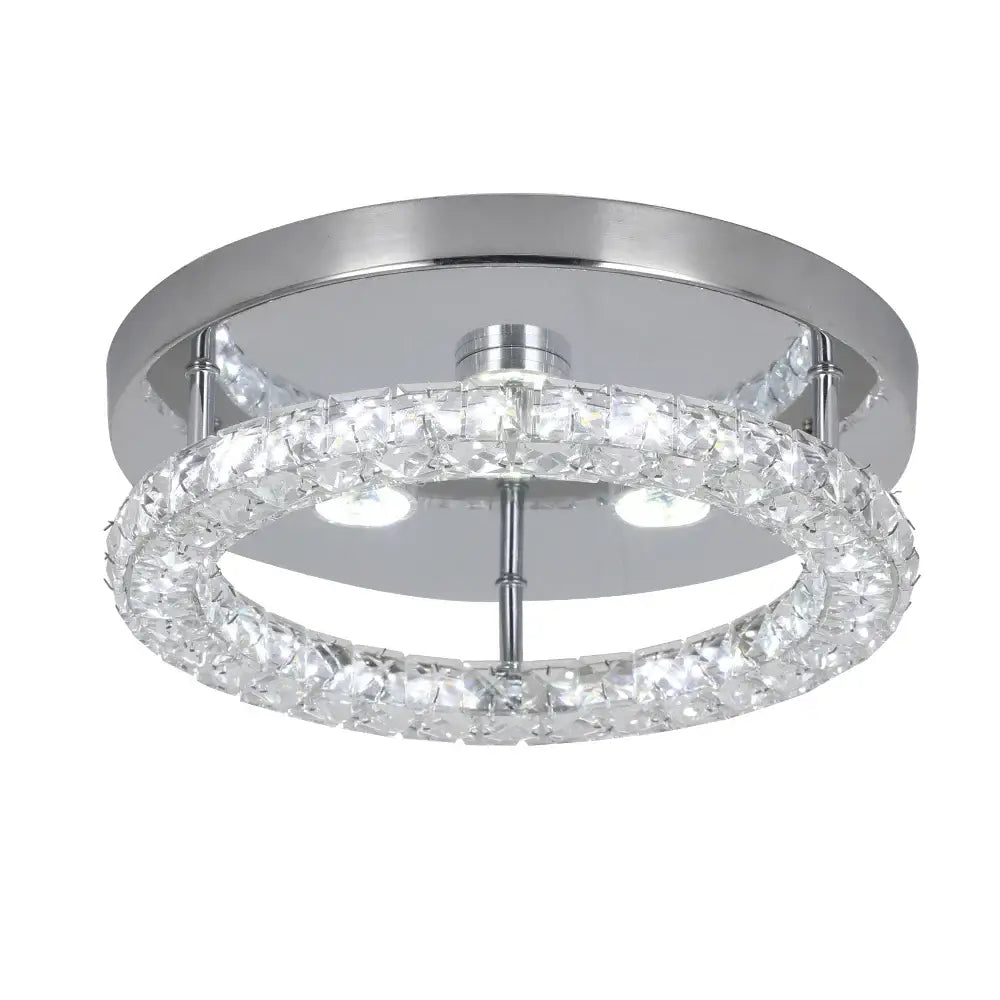 Modern Crystal LED Flush-Mount Ceiling Light