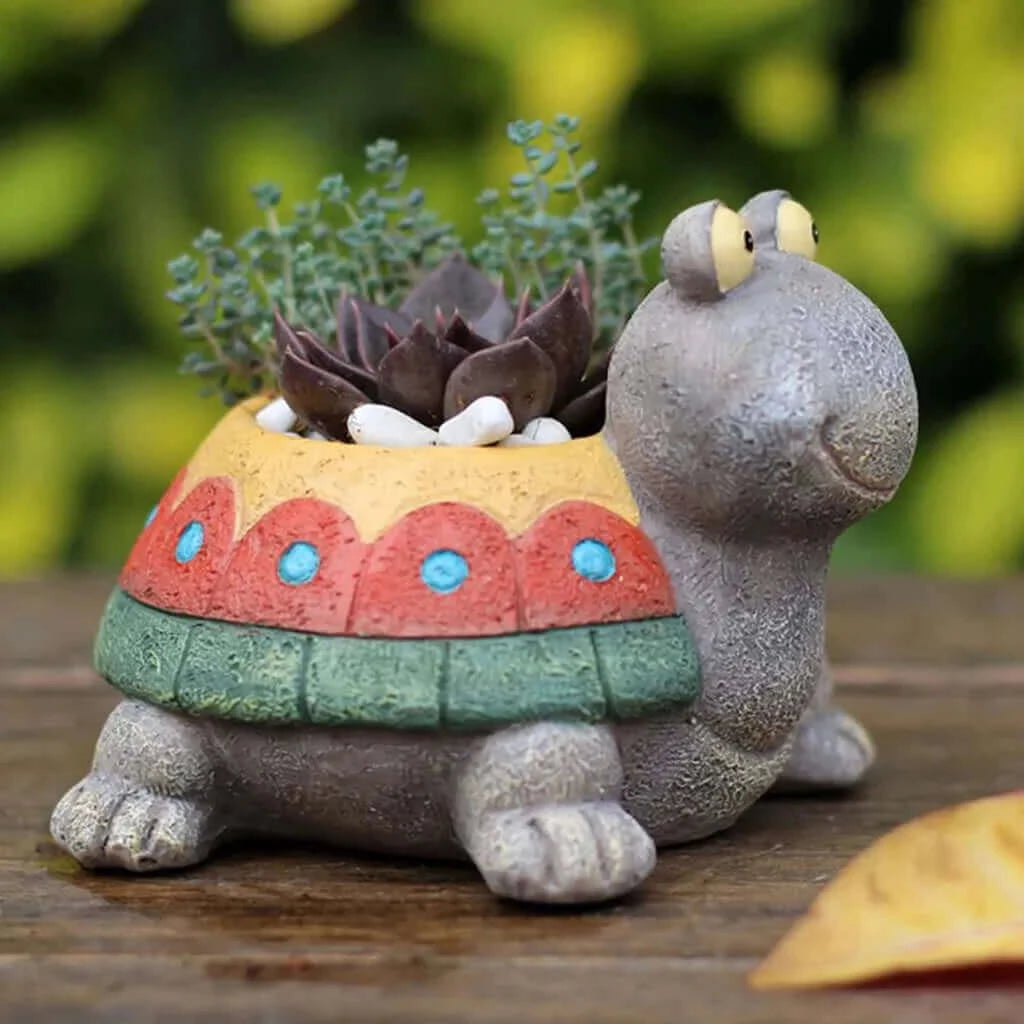 Home Decor Succulent Pot Turtle Shape Cactus Planter Flowerpot Vase